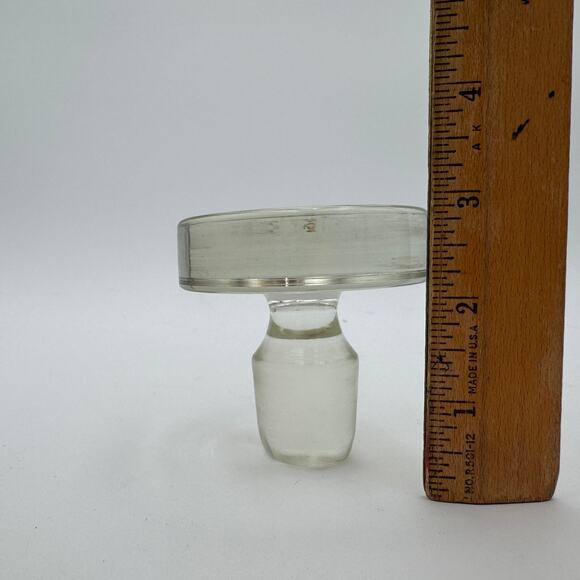 Vintage Wine Decanter Bottle Stopper 3 inch Glass - Picture 4 of 6